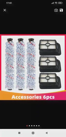 🛍 МОТОРНЫЙ ФИЛЬТР щеточный рулон стержень для Bissell Crosswave 1713 Pet Pro 2224E беспроводной серии 2582E Запчасти для очистителя 1866 1868 1934 1926-1